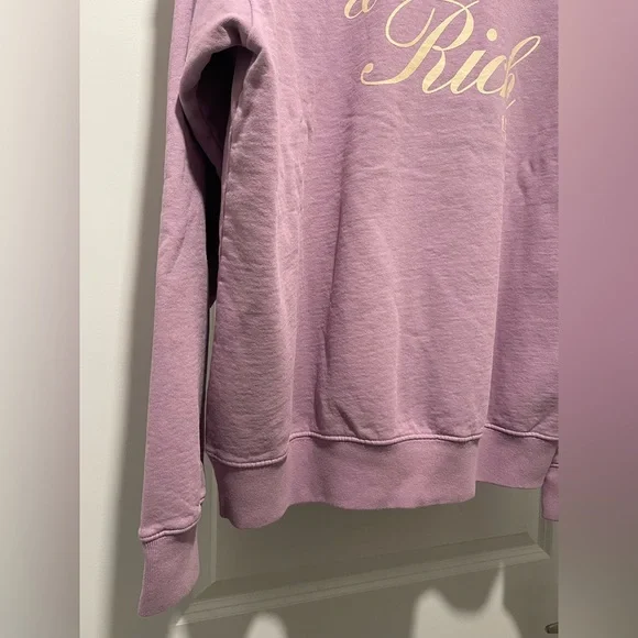 Sporty & Rich x Lily's Sweets "Tasty & Rich" Sweater (Color Lilac) Size Large - Picture 4 of 8